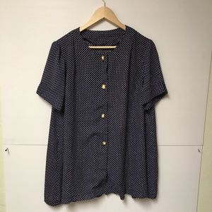 Polka Dot Button-up Shirt